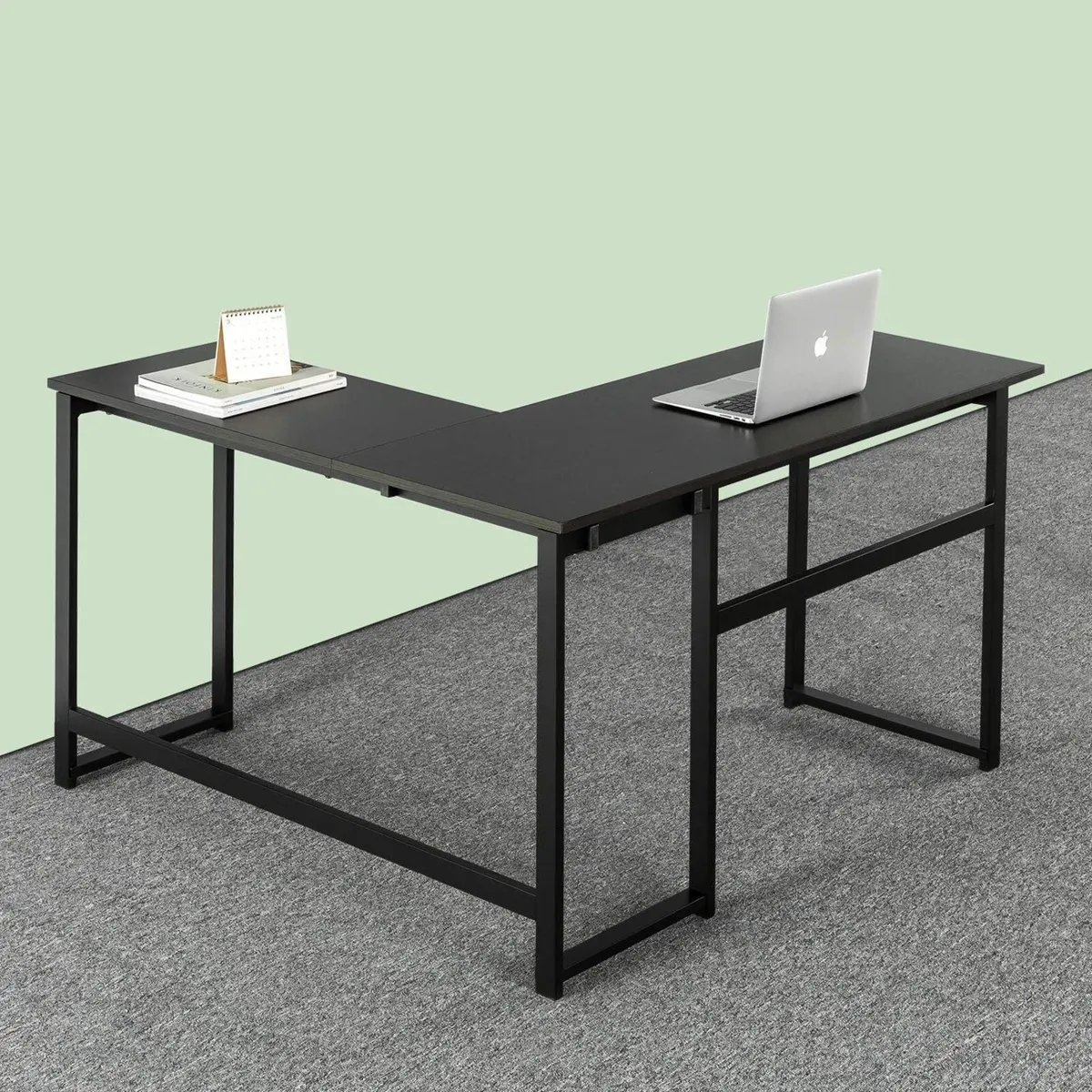Luke 135CM Metal Corner Desk L-Shaped Computer - Image 2