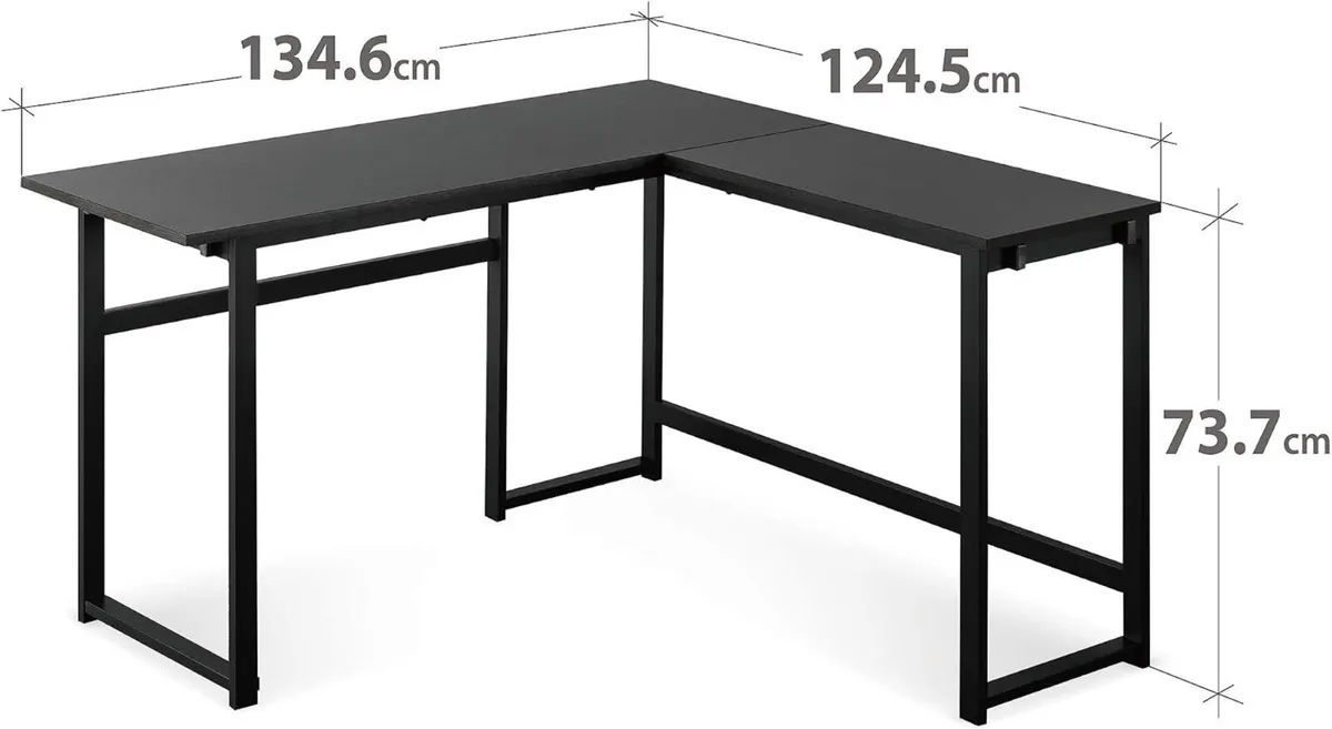 Luke 135CM Metal Corner Desk L-Shaped Computer - Image 3