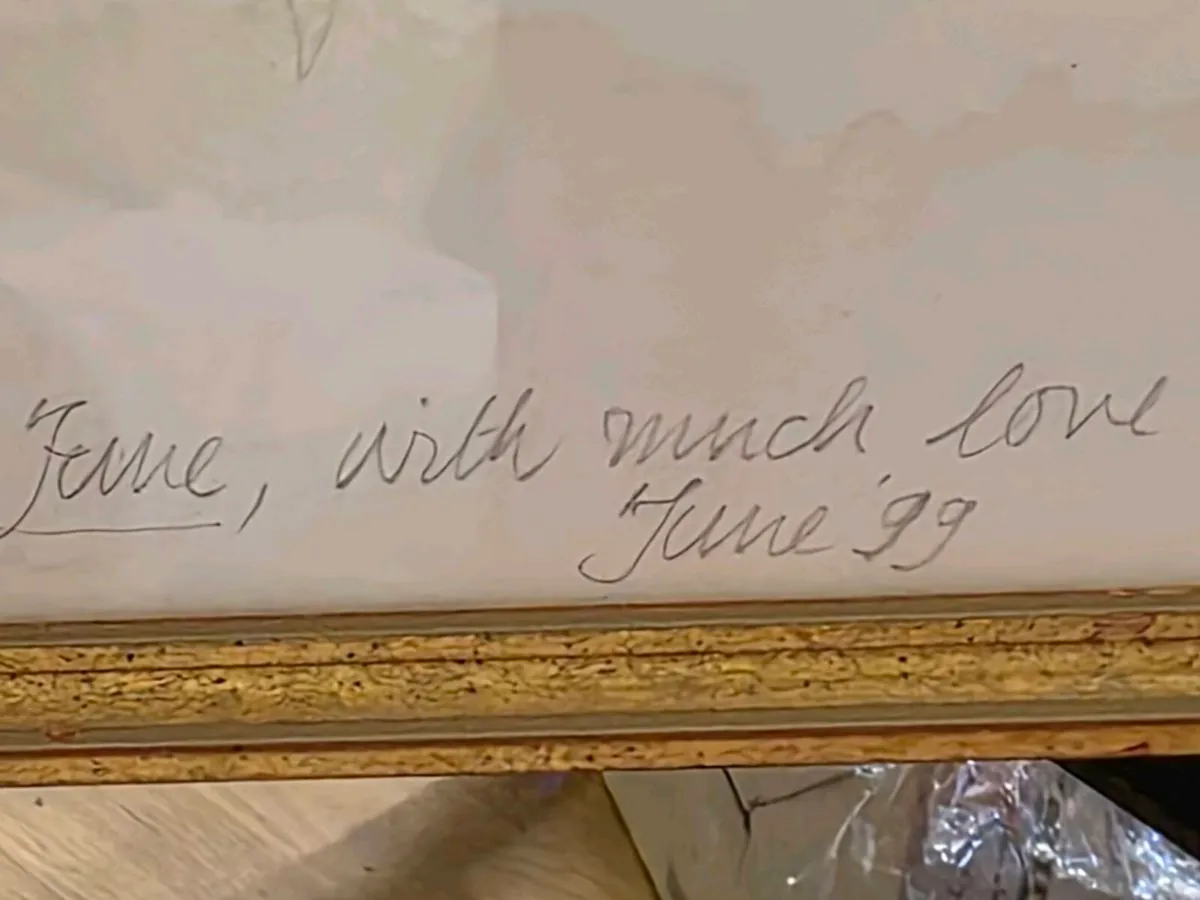 RARE ORANGE WATERCOLOURS, Signed Wall Art Frame ! - Image 3