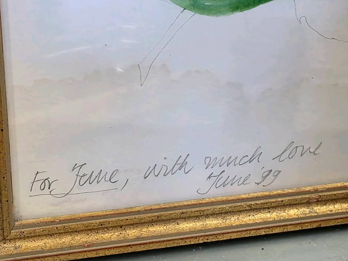 RARE ORANGE WATERCOLOURS, Signed Wall Art Frame ! - Image 4