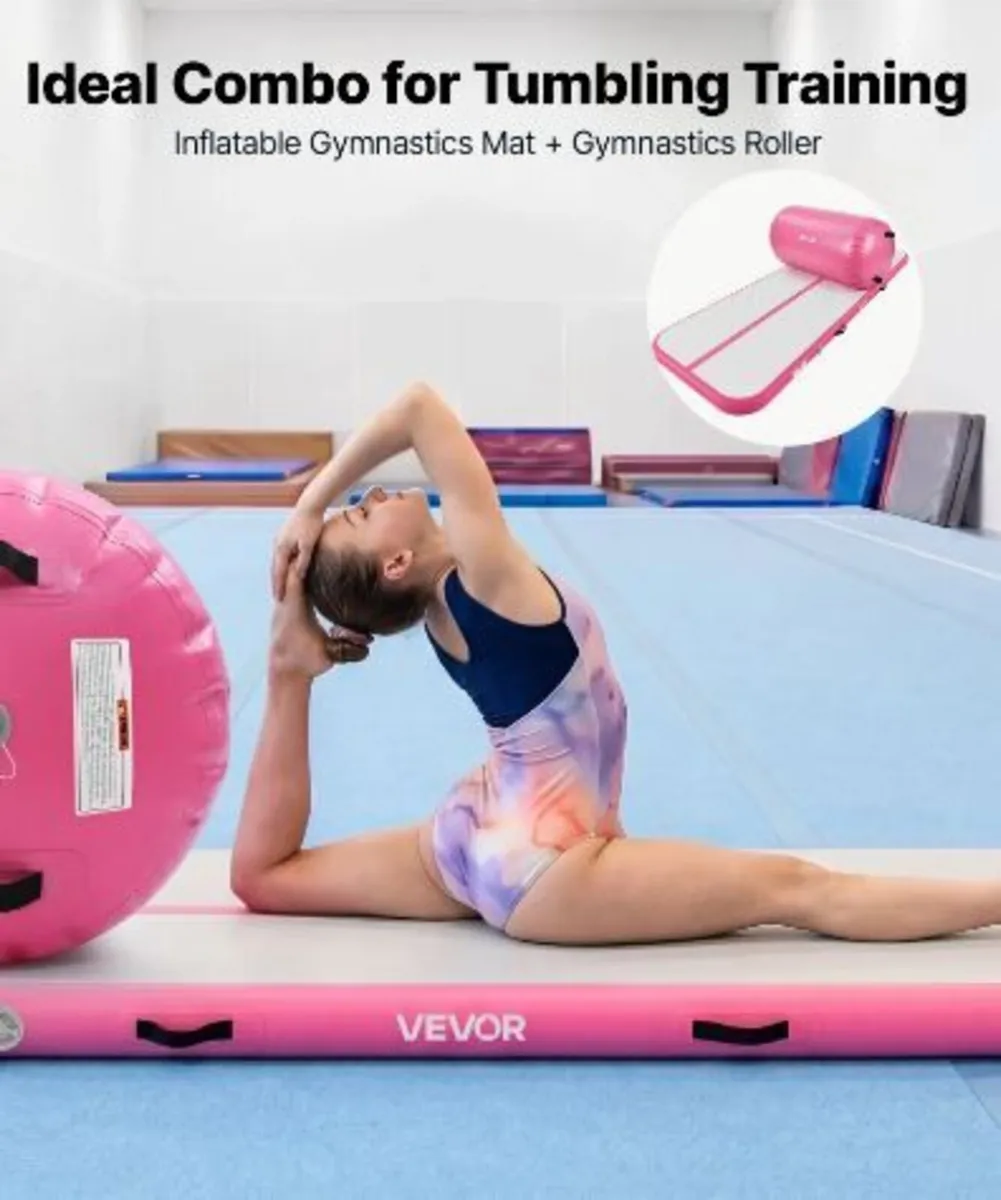 Inflatable Gymnastics Air Mat with Air Barrel 3m - Image 1