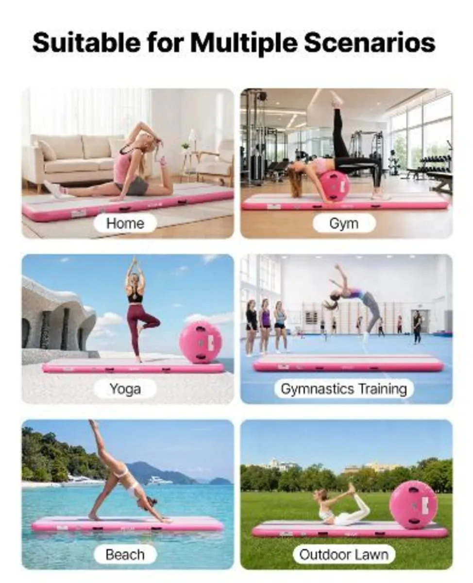 Inflatable Gymnastics Air Mat with Air Barrel 3m - Image 3