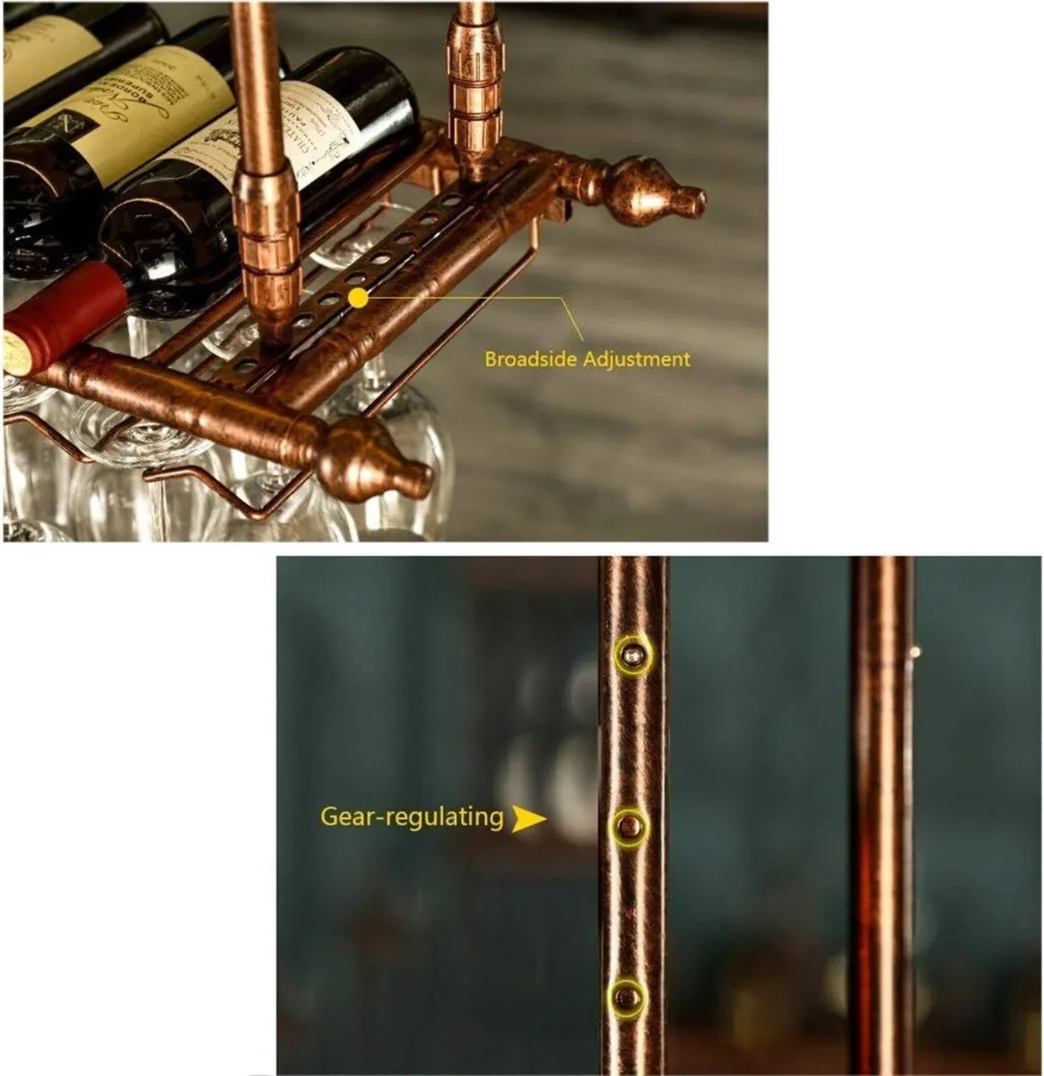 Wine Rack Ceiling Racks Hanging Glass Holder - Image 4