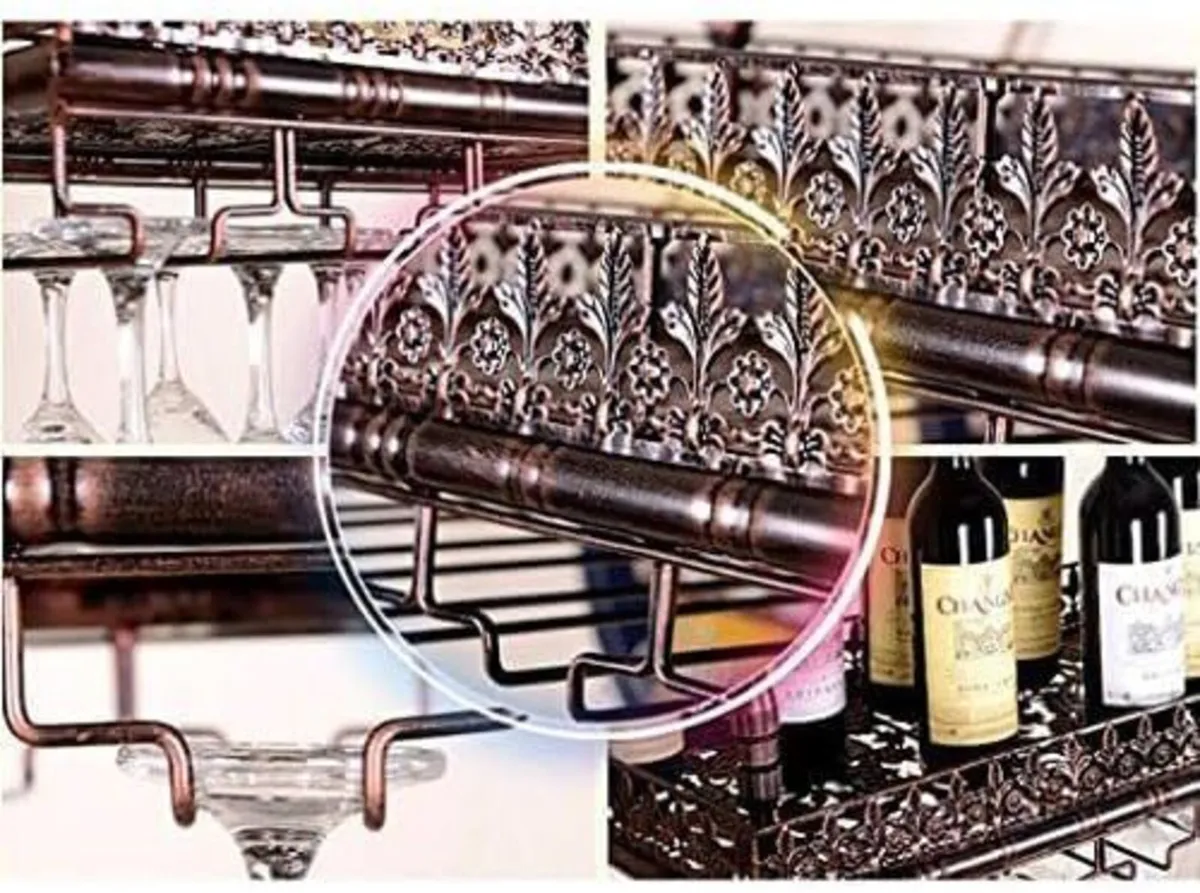 Wine Glass Holder Upside Down Rack Simple Style - Image 2