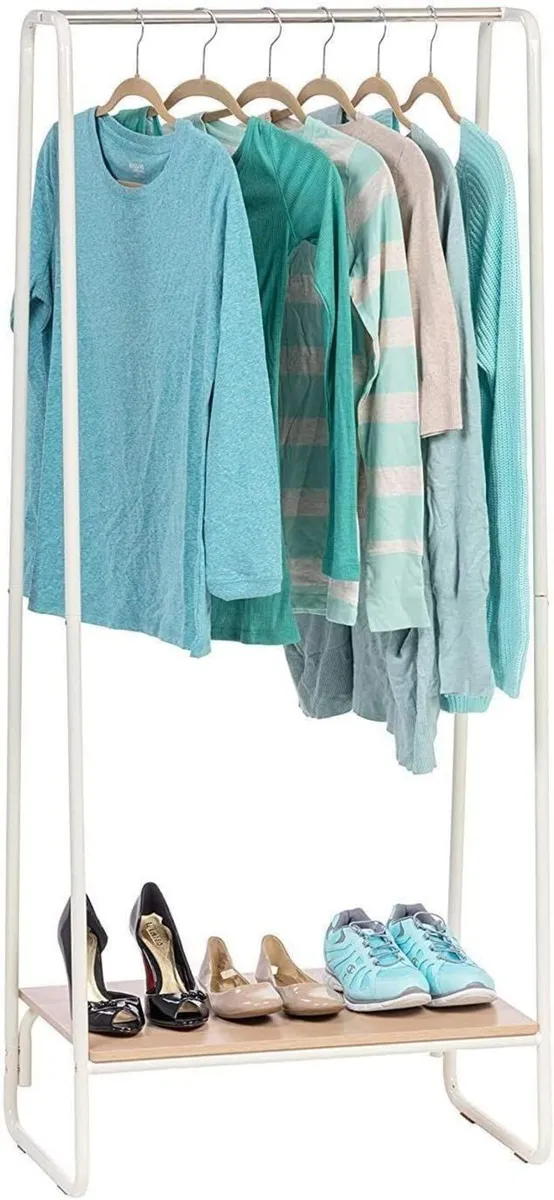 Bedroom Storage Large Metal Clothes Rack Wardrobe - Image 1