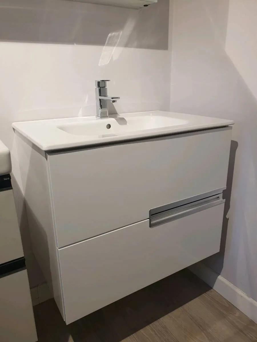 *New* Bathroom Vanity Unit - White 2 Drawers - Image 3