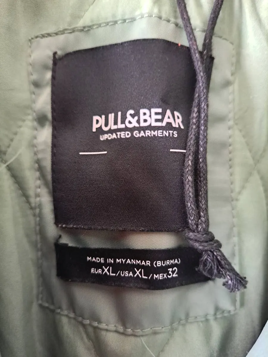 Ladies Pull and Bear khaki bomber jacket - Image 2