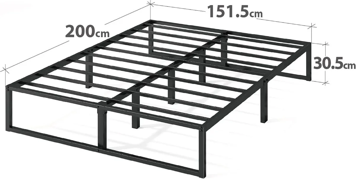Lorelai 31CM Metal Platform Bed Frame Steel - Image 2