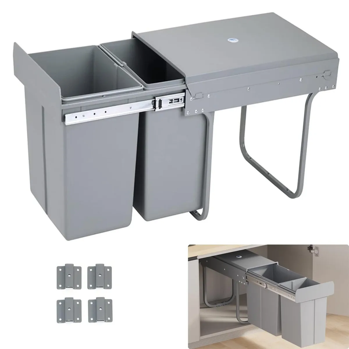 Pull Out Kitchen Bin 40L Under Sink Bins - Image 1