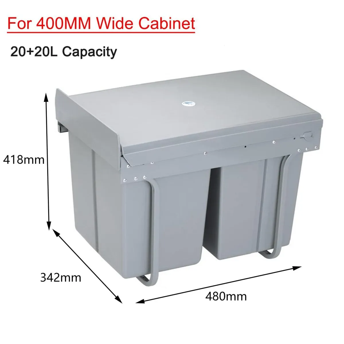 Pull Out Kitchen Bin 40L Under Sink Bins - Image 4