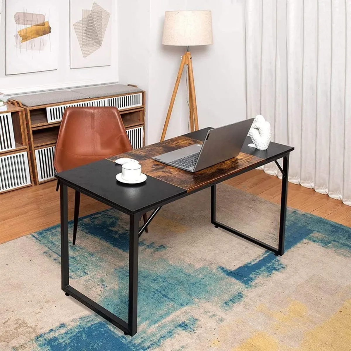 140x60CM Computer Desk Large Home Office PC Laptop - Image 2