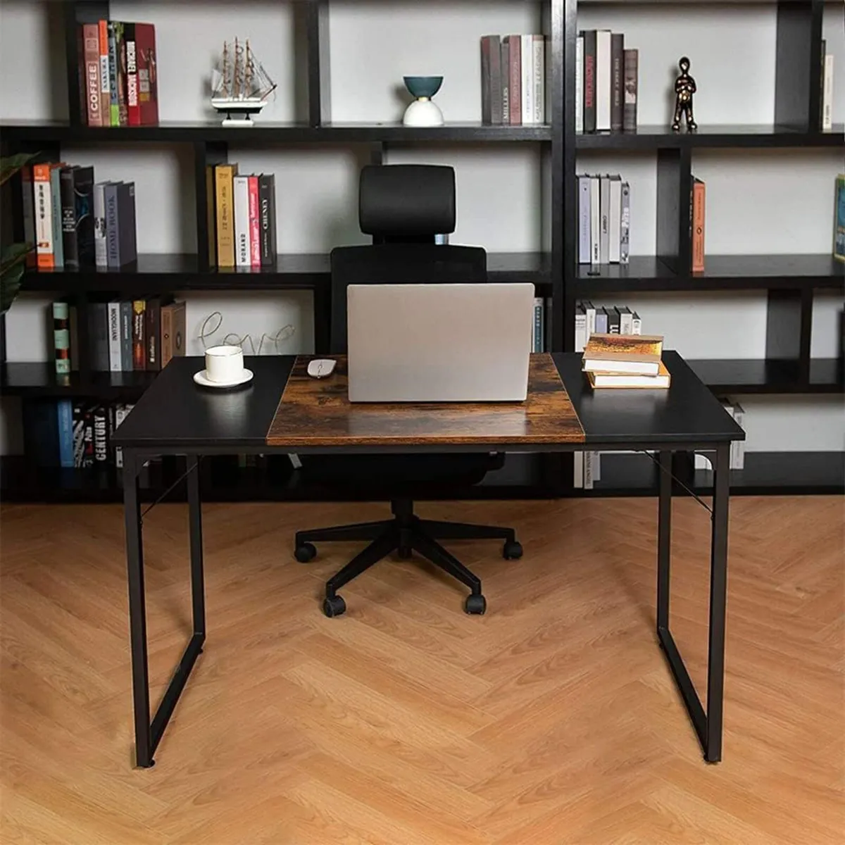 140x60CM Computer Desk Large Home Office PC Laptop - Image 4