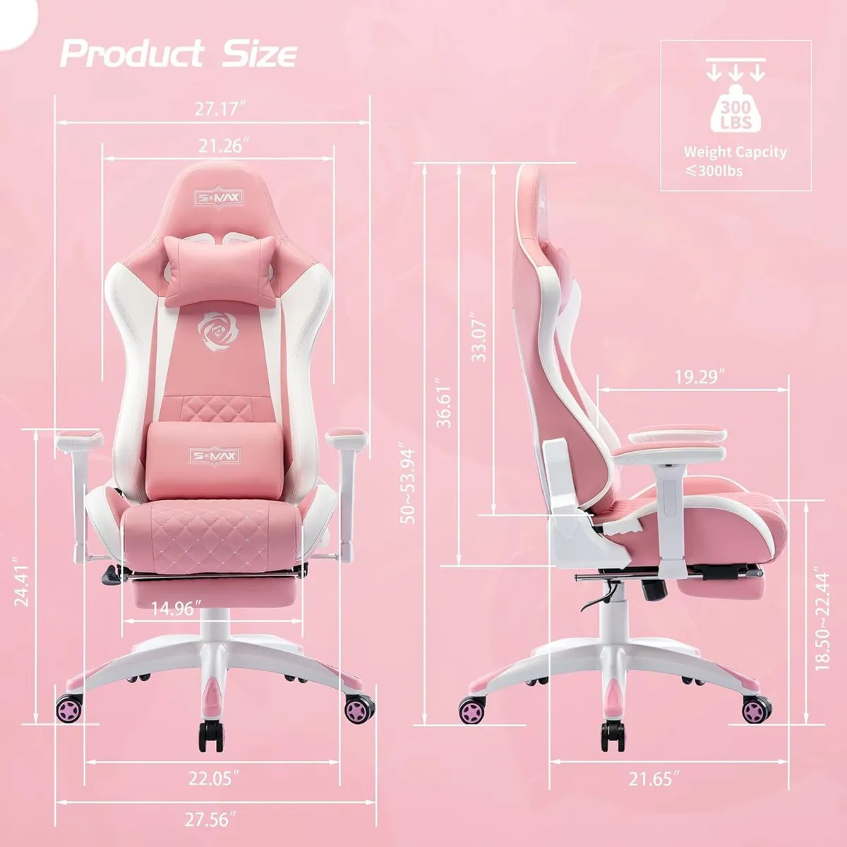 Gaming Chair with Footrest Thicken Seat Gamer - Image 3