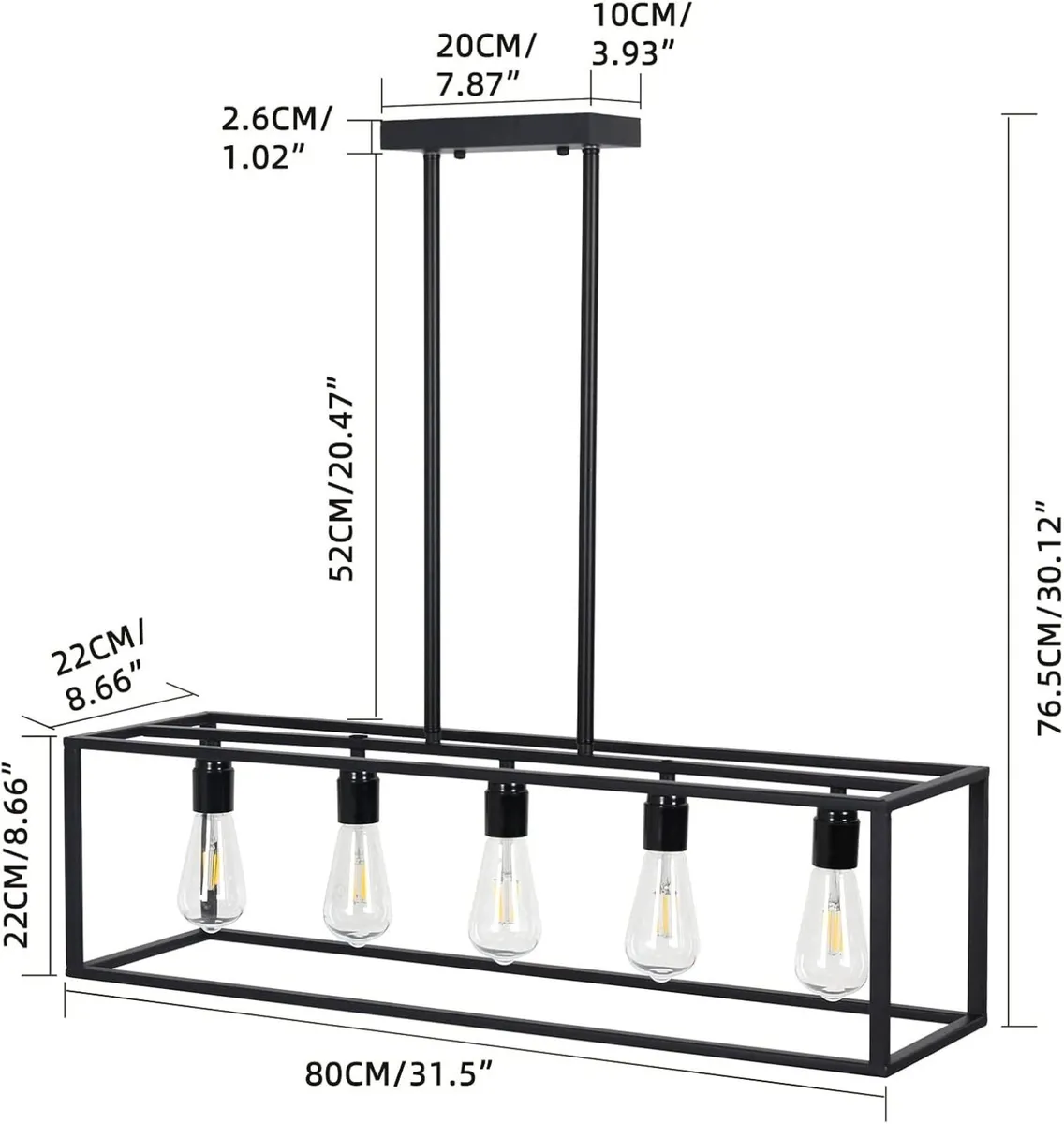 Lights Ceiling Chandelier Dining Room Hanging - Image 3