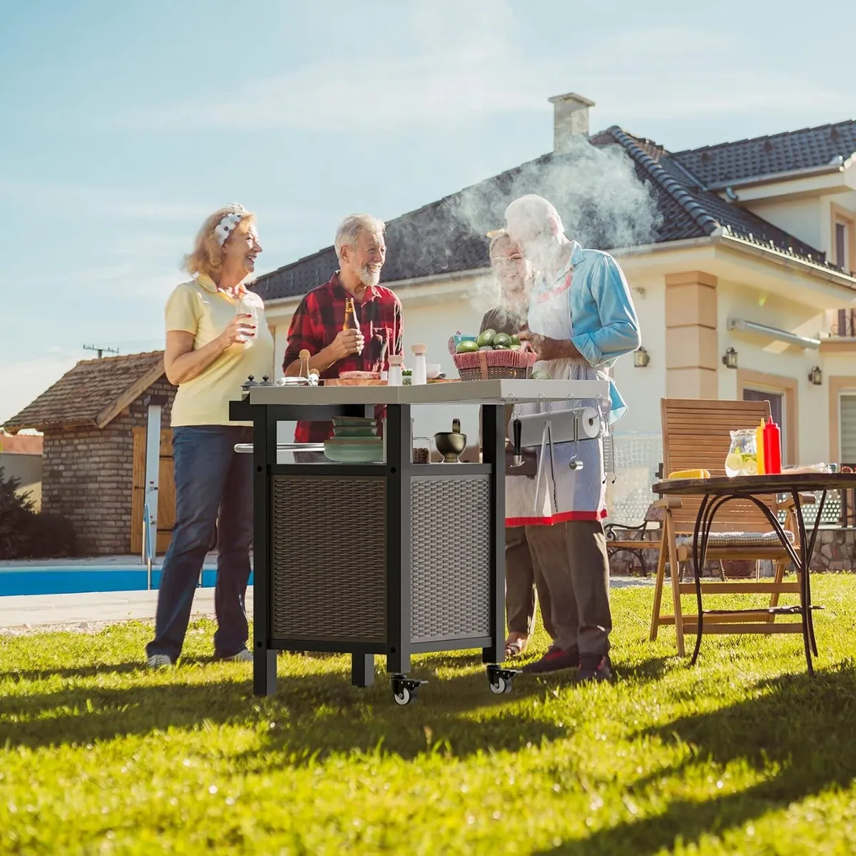 Bbq Table with Storage Cabinet - Image 2