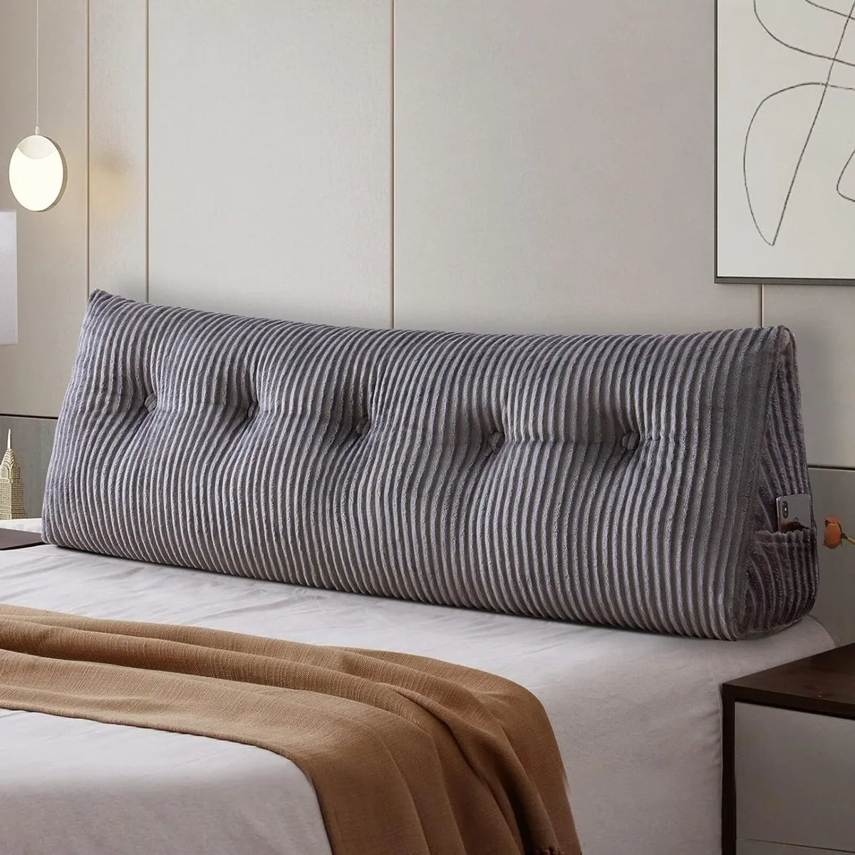 Large Headboard Pillow Wedge Bed Rest Reading - Image 1