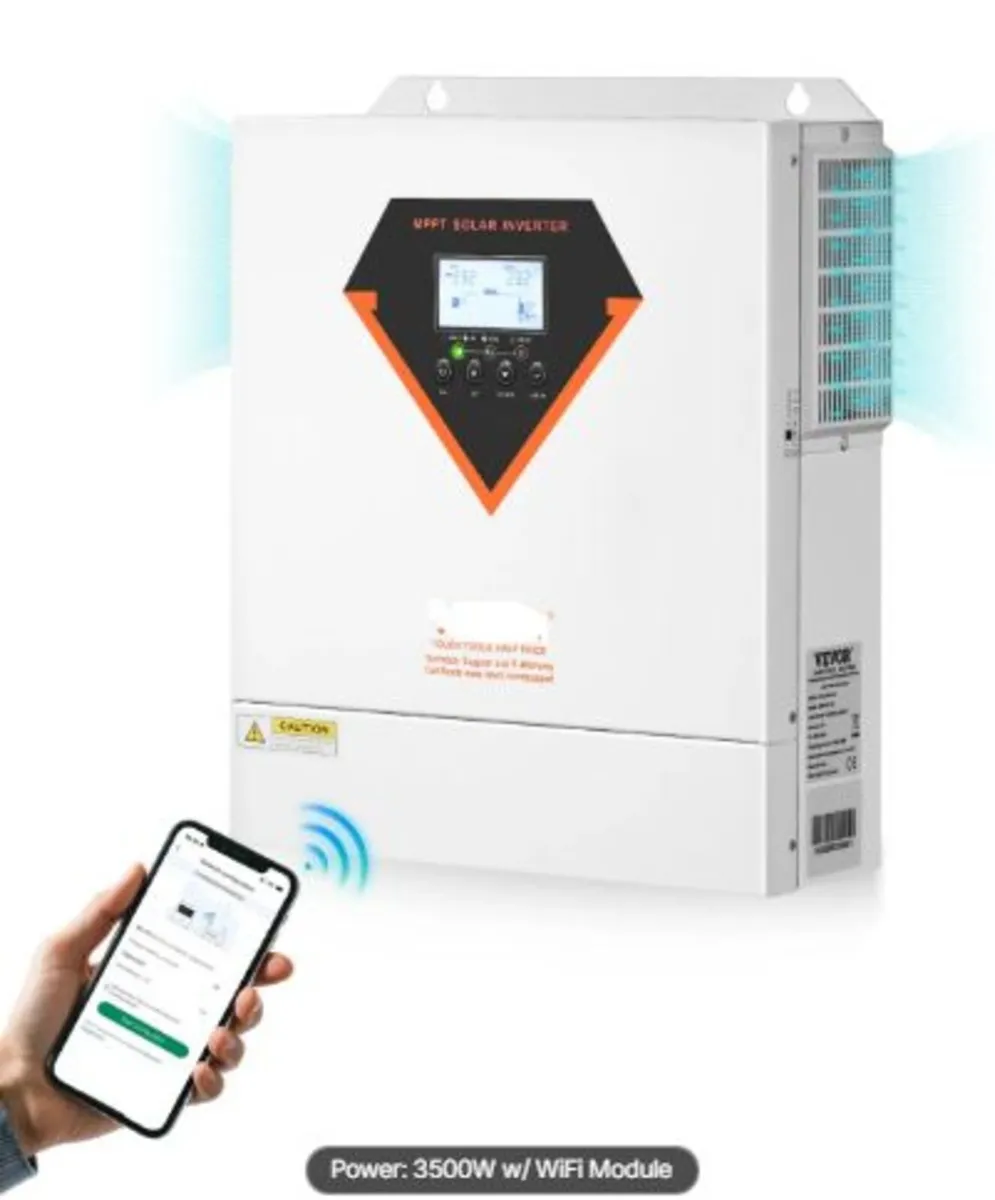 Hybrid Solar Inverter, 3500W,All in One Pure Sine - Image 1