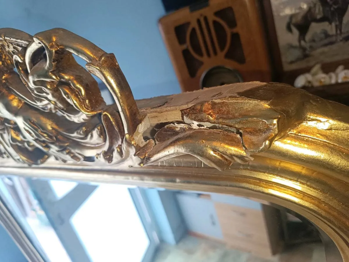 Large Gilded Mirror - Image 4