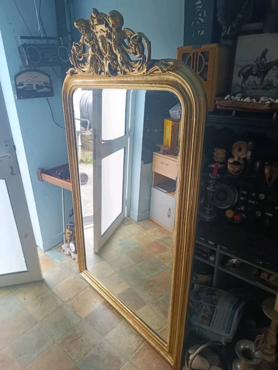 Large Gilded Mirror - Image 3