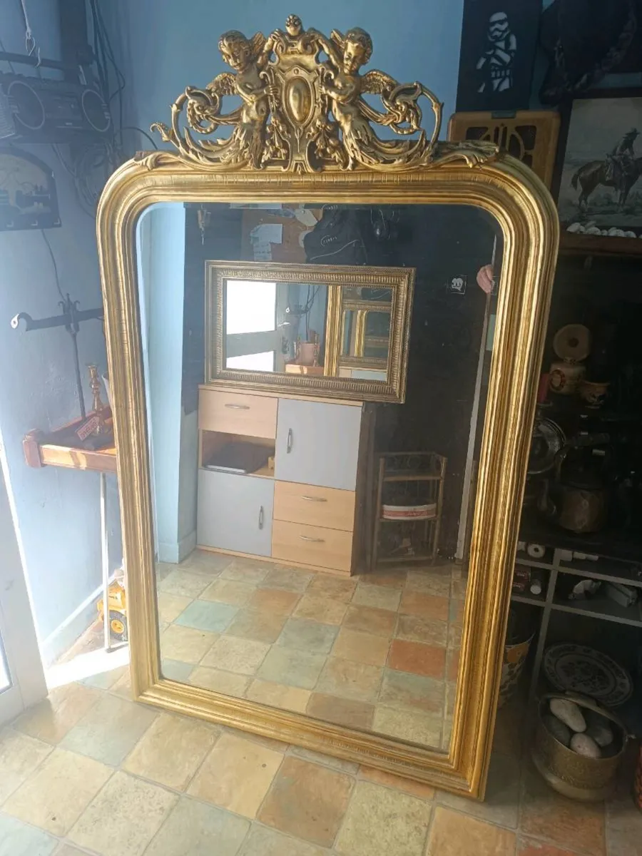 Large Gilded Mirror - Image 1