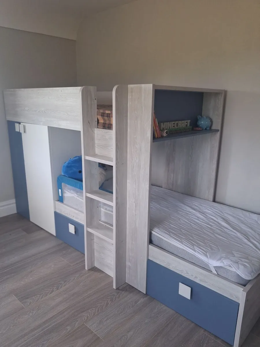 Bunk Bed  with built in wardrobe and drawers - Image 2