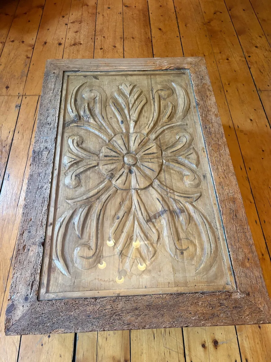 Indonesian Hand-Carved Teak Wood coffee table - Image 2