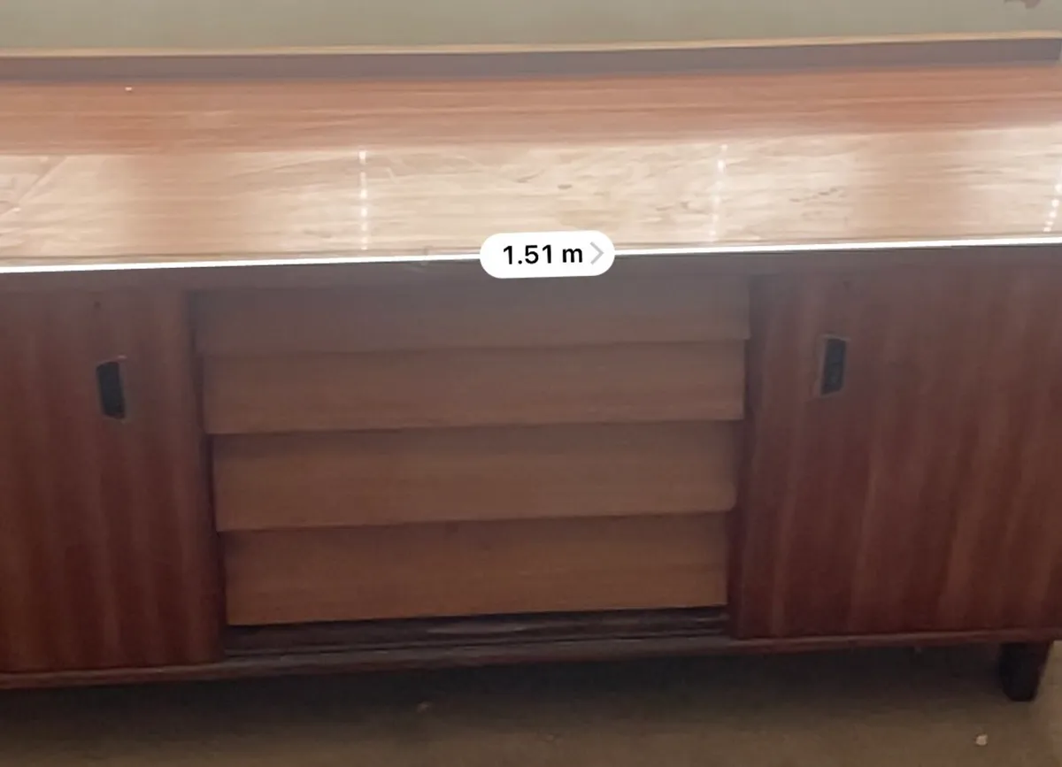 Vintage wooden side board - Image 4