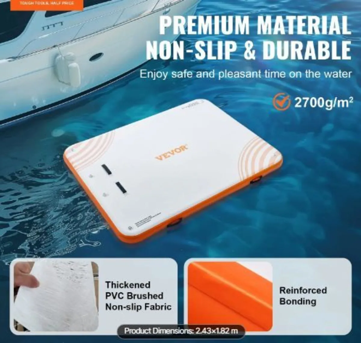 Inflatable Floating Dock, 8 x 6FT - Image 2