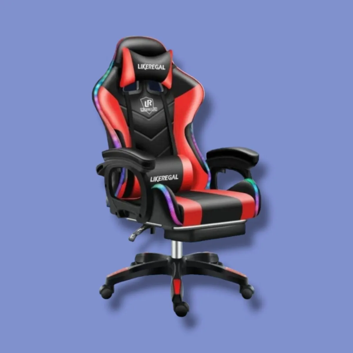 Gaming chair with Speakers and RGB LED Lights - Image 3