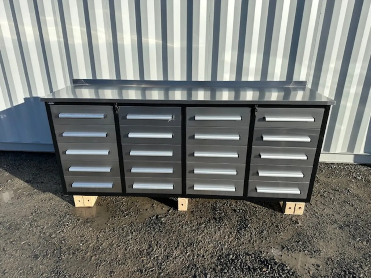 New 7ft 20 Drawer Work Bench **Online Auction** - Image 3