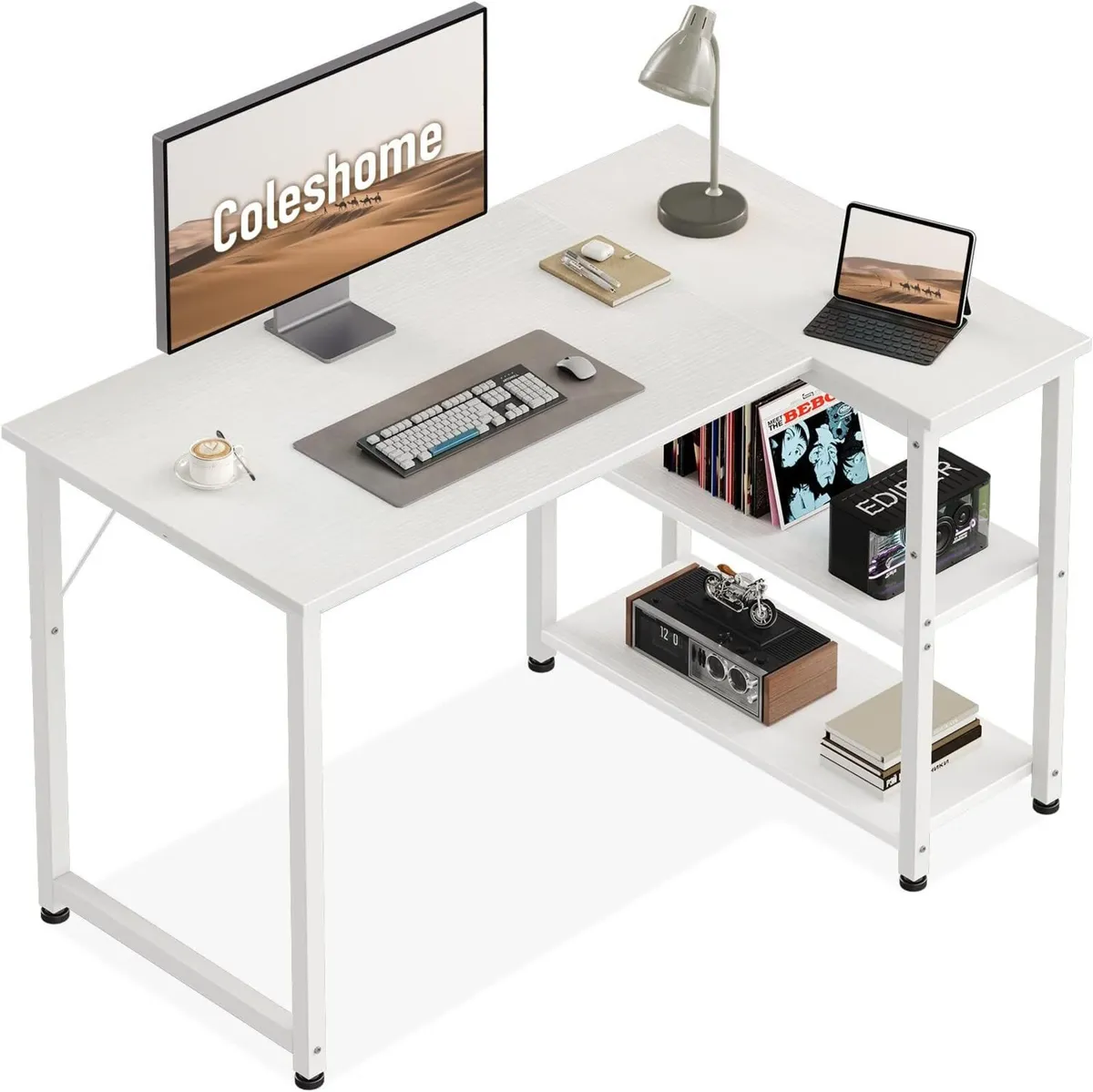 Gaming Desk 100x70CM Corner with Reversible Shelf - Image 1
