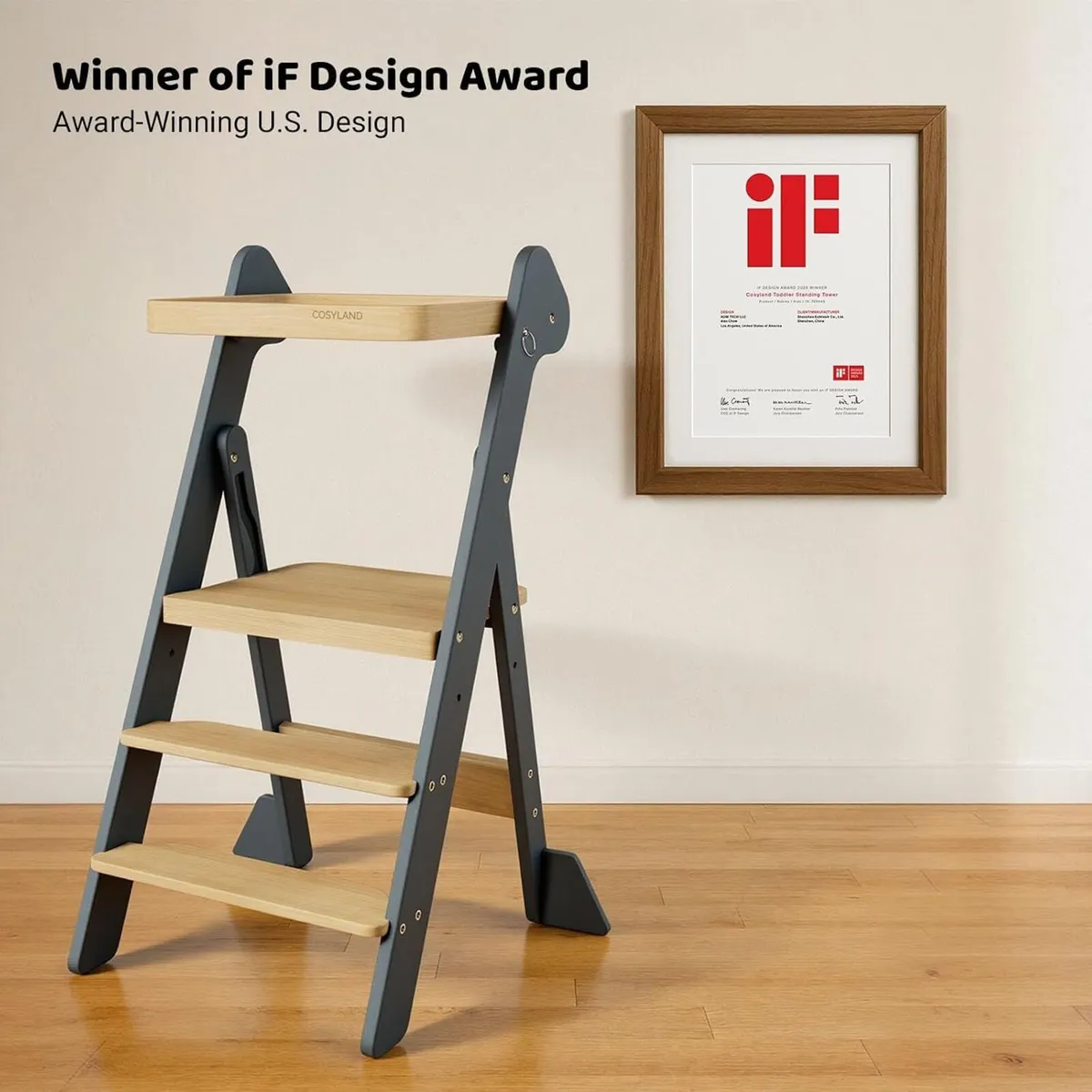 Foldable Toddler Step Stool for Kitchen If Design - Image 3