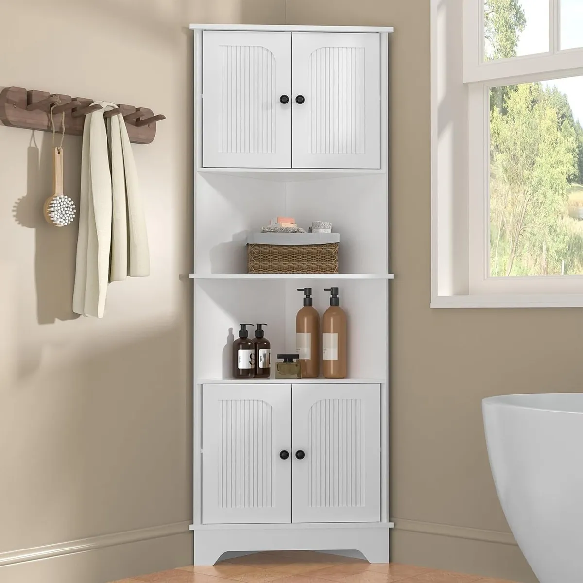 173CM Tall Corner Cabinet Slim Freestanding - Image 4