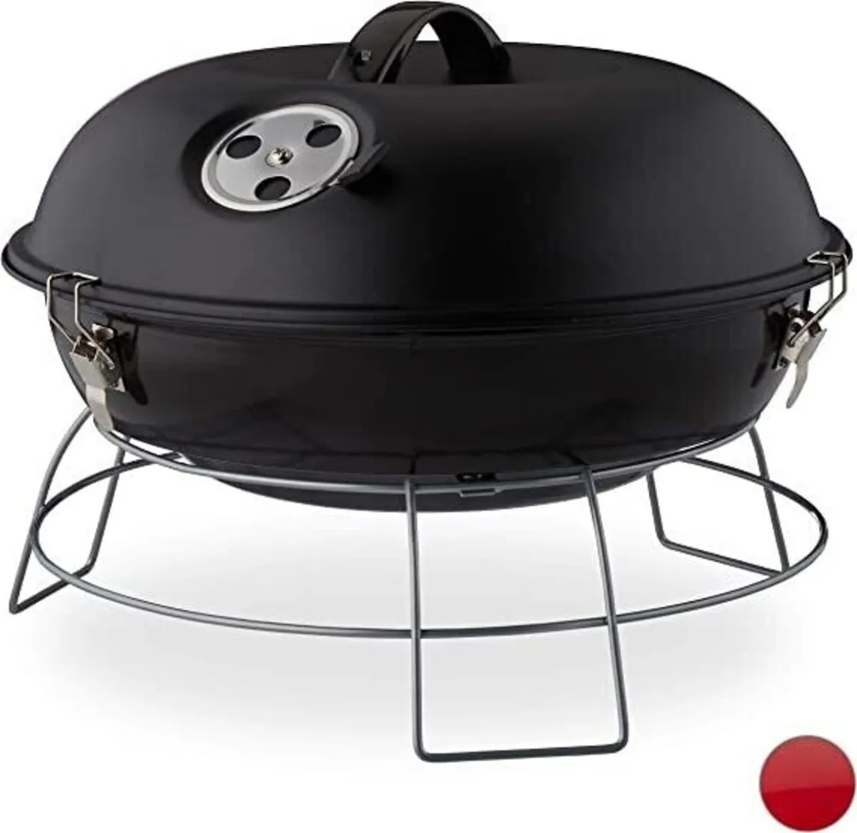 Portable Kettle BBQ Grill with Lid - Image 1