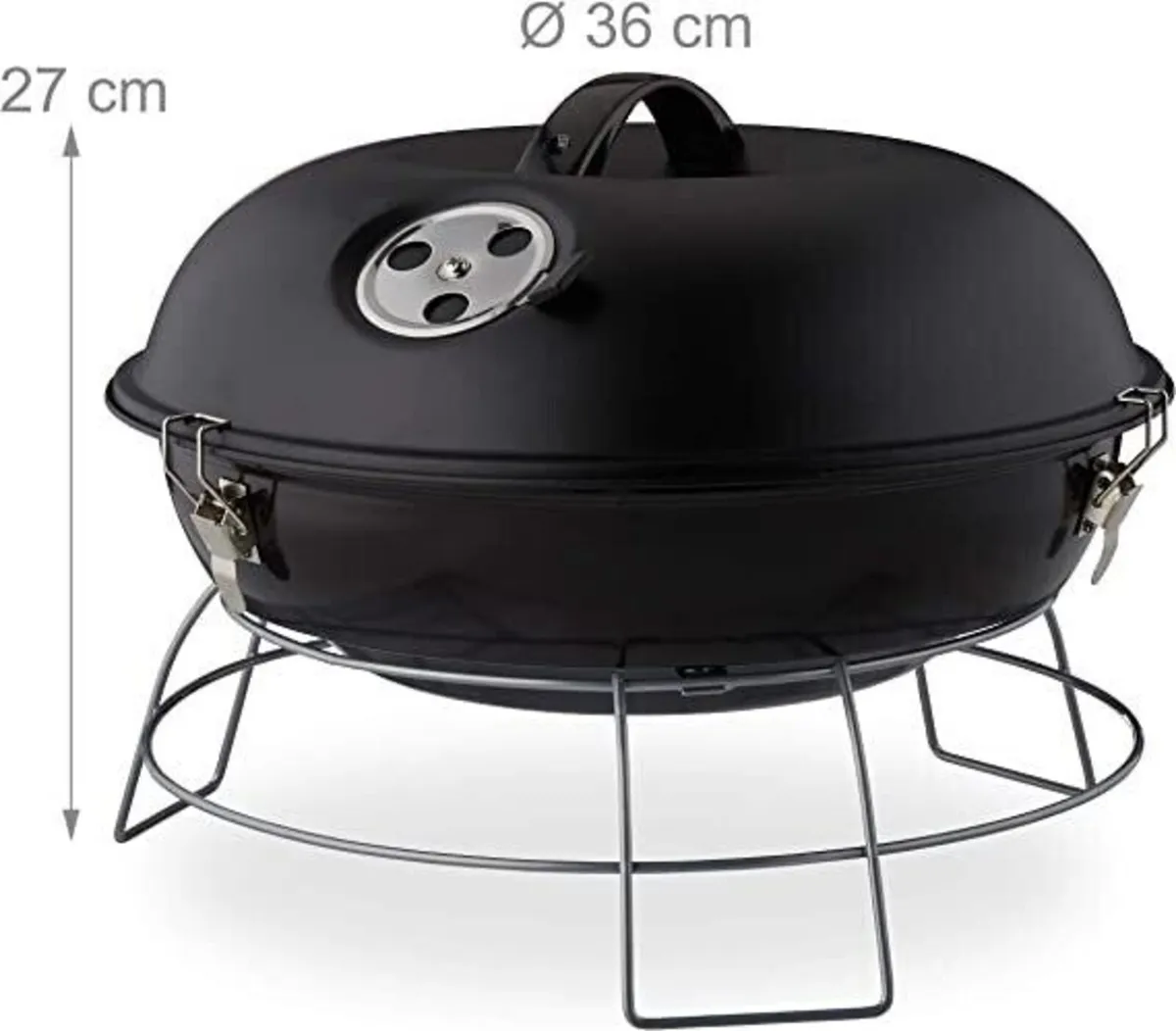 Portable Kettle BBQ Grill with Lid - Image 3
