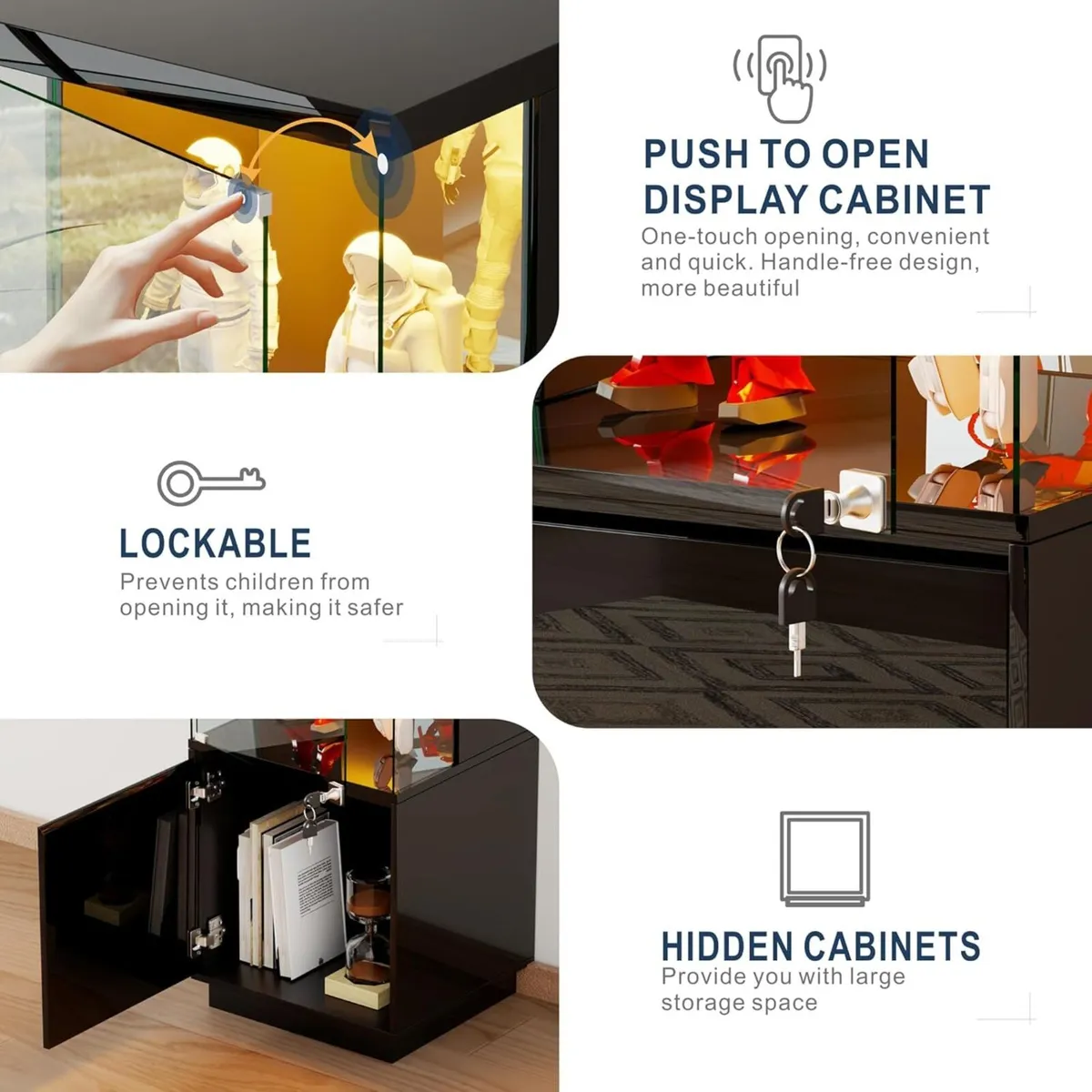 Display Cabinets with Lockable and Glass Doors - Image 3