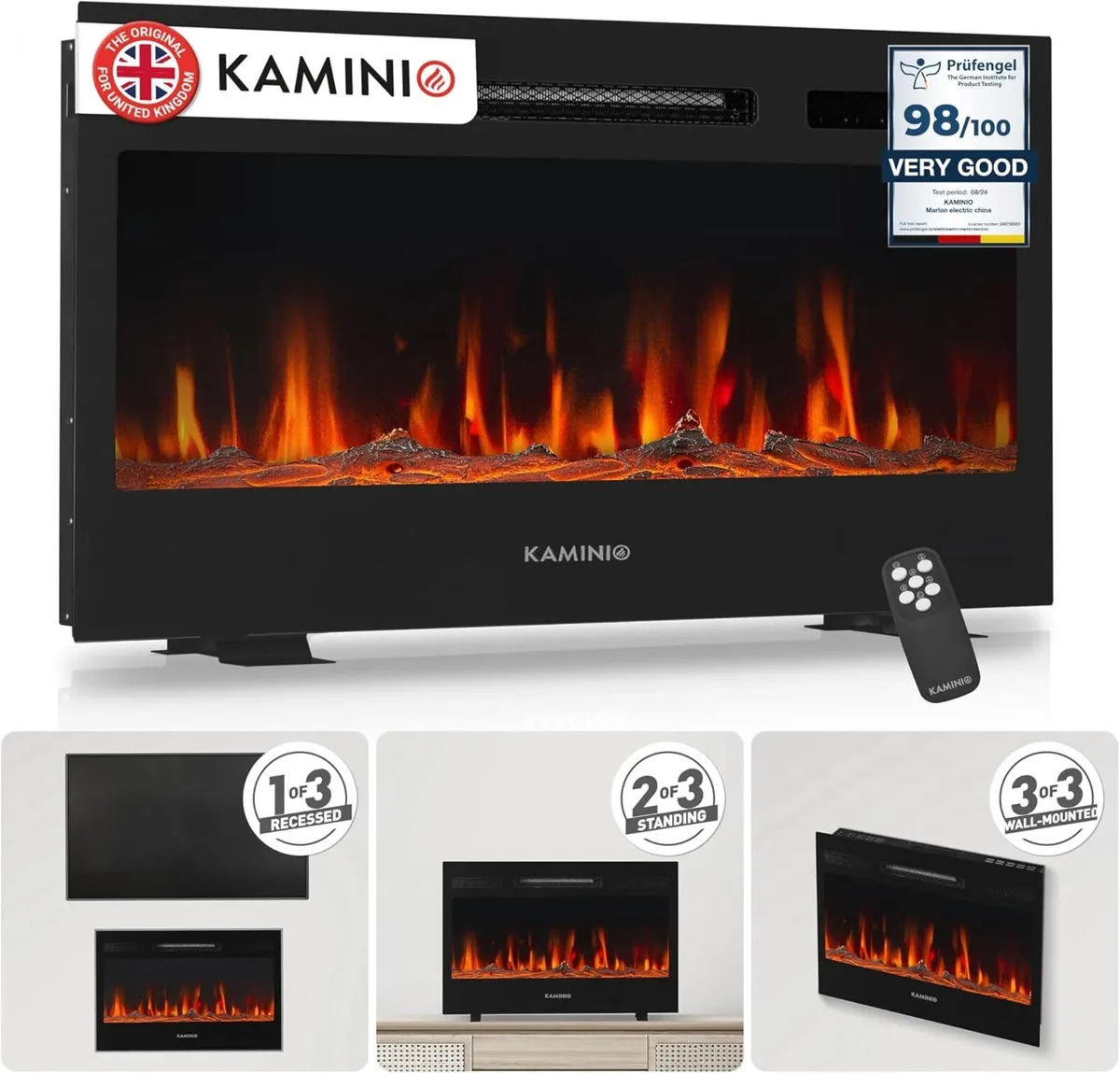 Marlon Pro 24 Electric Fire with Heater - Image 1