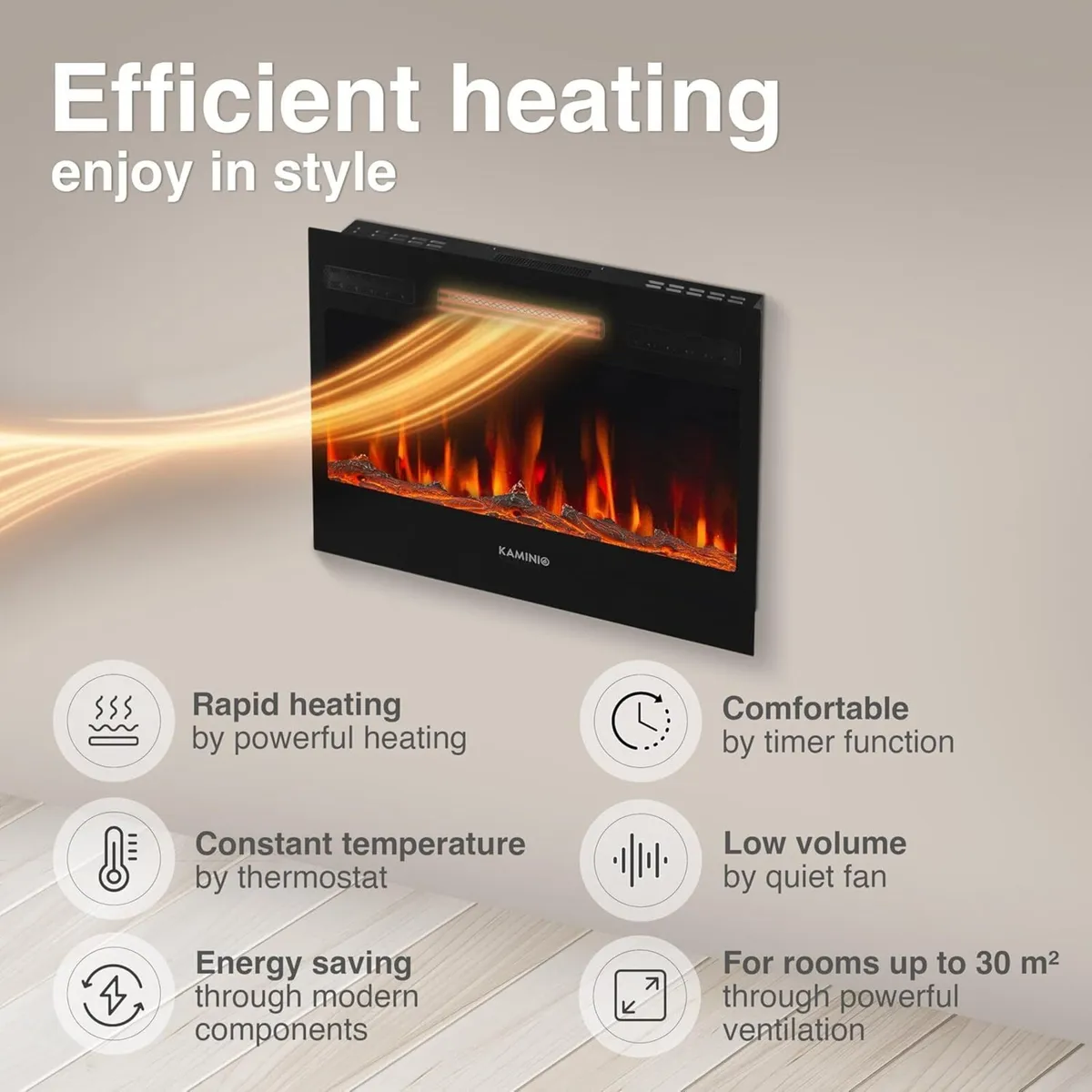 Marlon Pro 24 Electric Fire with Heater - Image 4