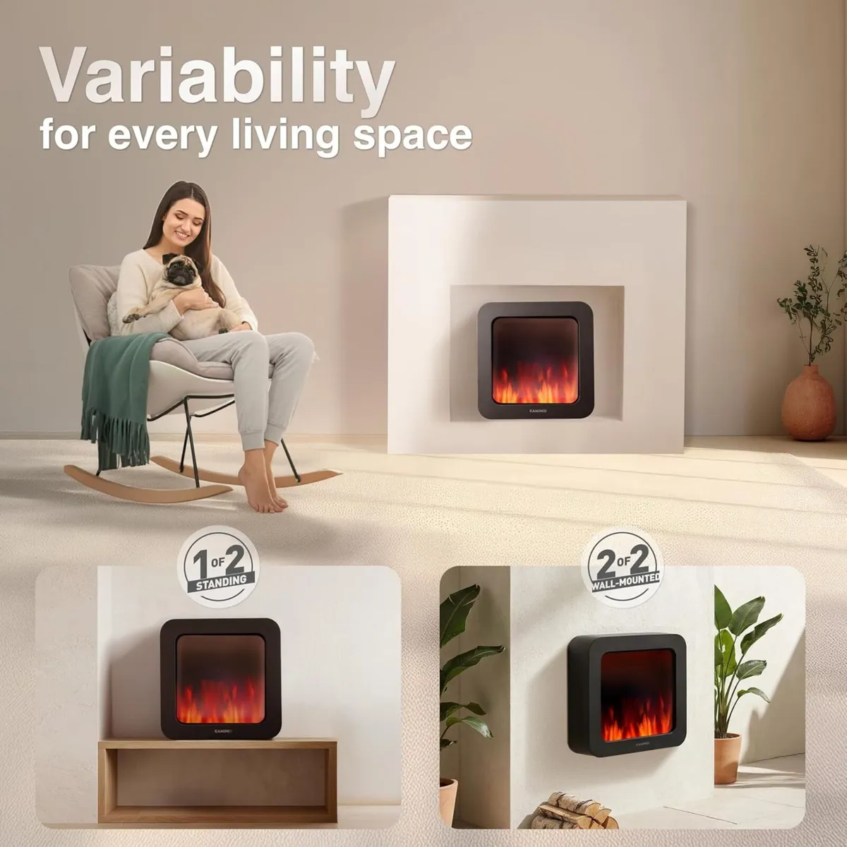 Electric Table Fire Mia Decorative Electrical - Image 2