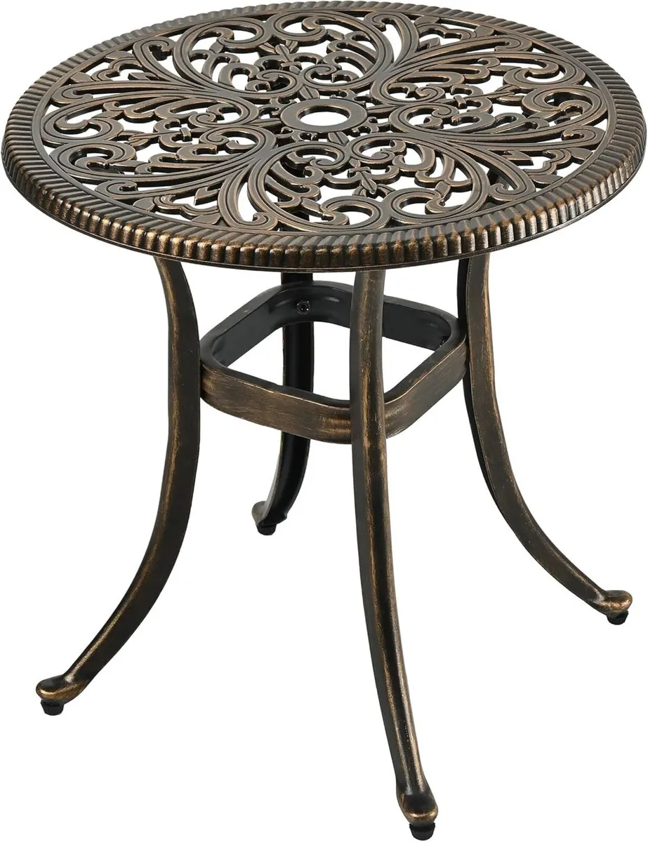 Garden Table with Parasol Hole - Image 1
