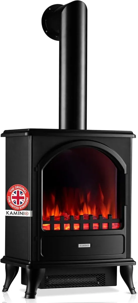 Electric Fireplace Leni with Pipe Electrical - Image 1