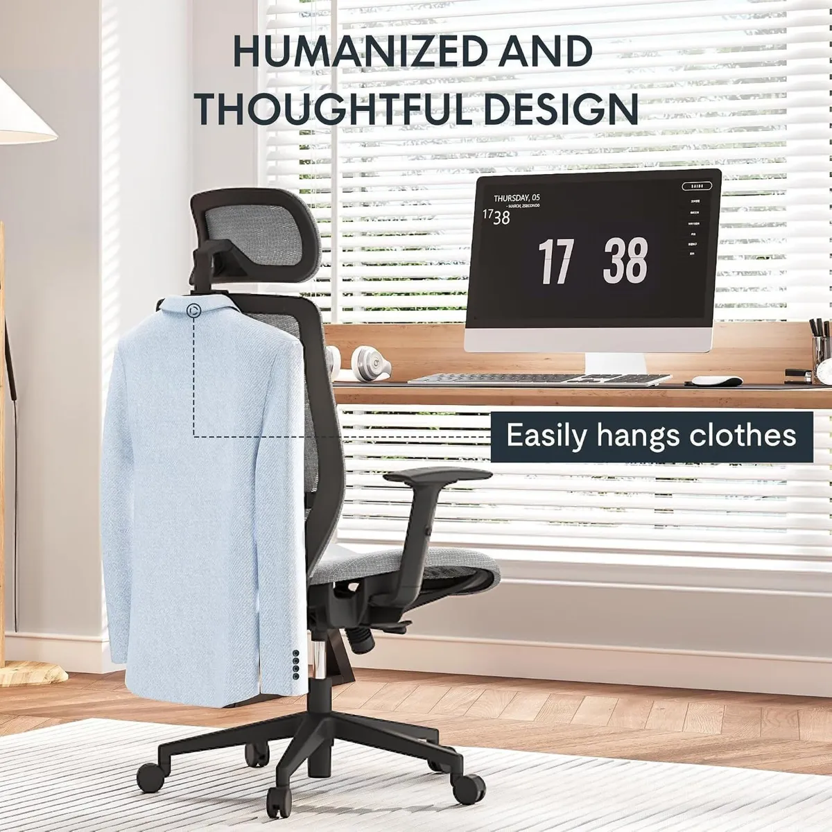 Ergonomic Office Chair 3d Armrests Desk - Image 3