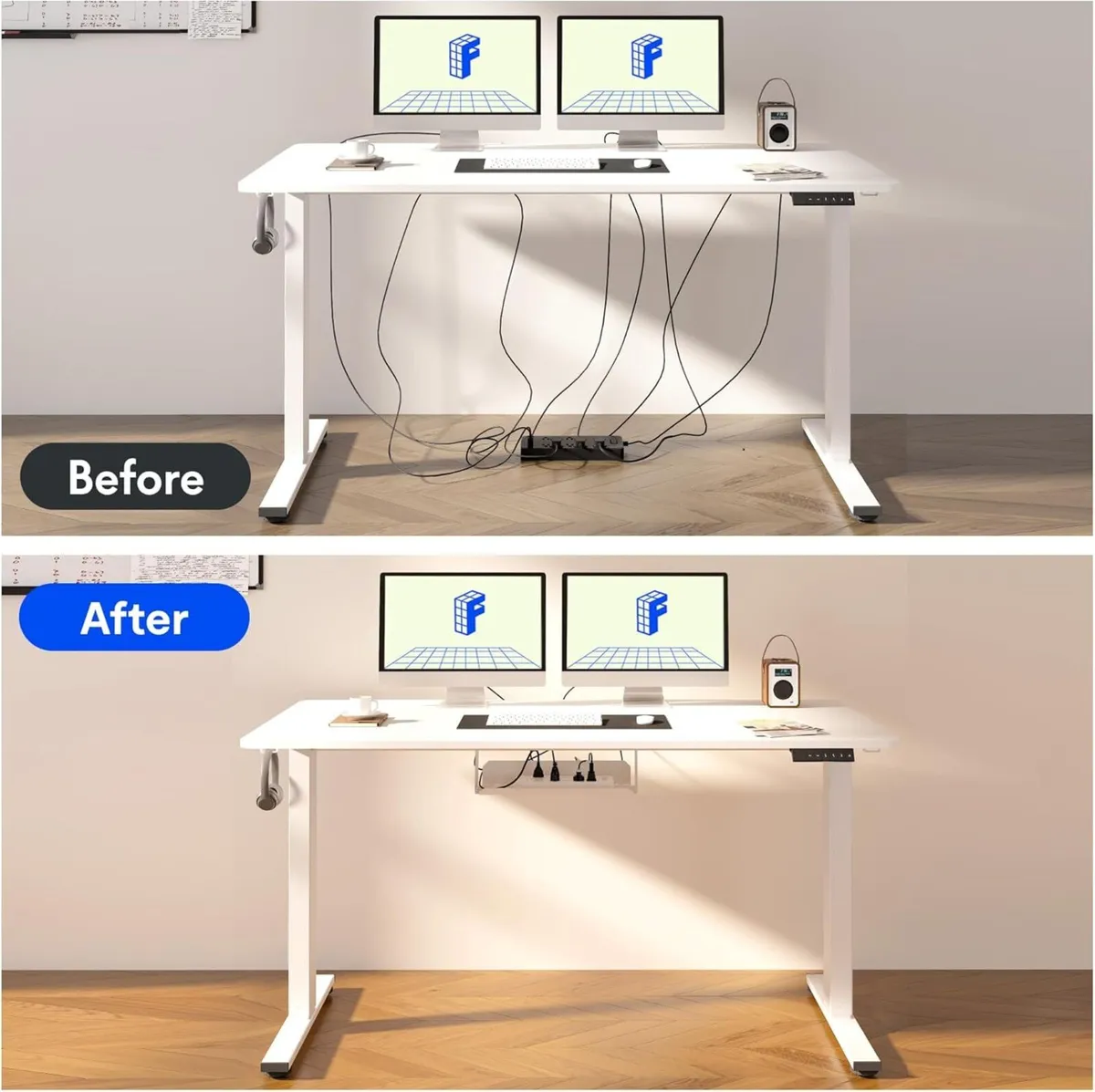 140 X 60CM Electric Standing Desk Height - Image 3