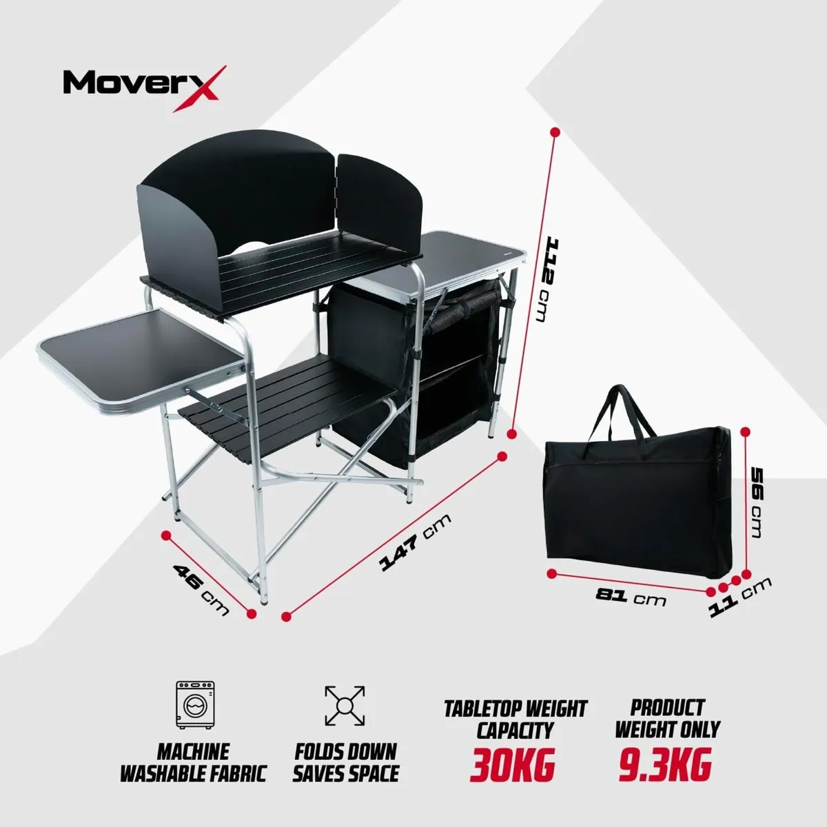 Portable Fold-Up Camping Kitchen with Windscreen - Image 2