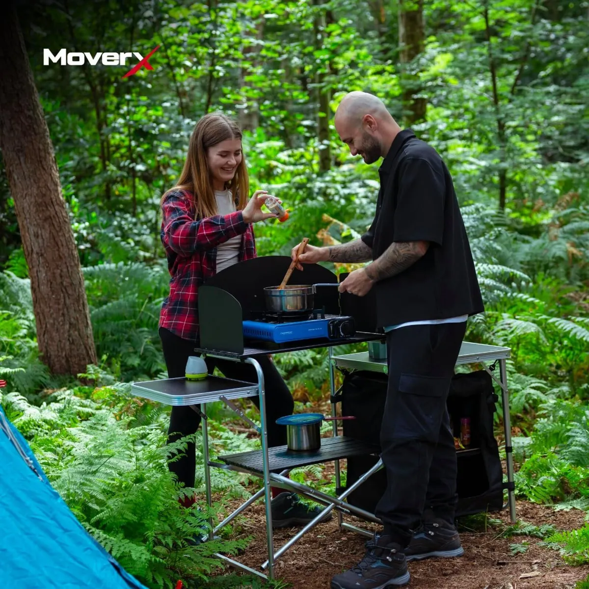 Portable Fold-Up Camping Kitchen with Windscreen - Image 3
