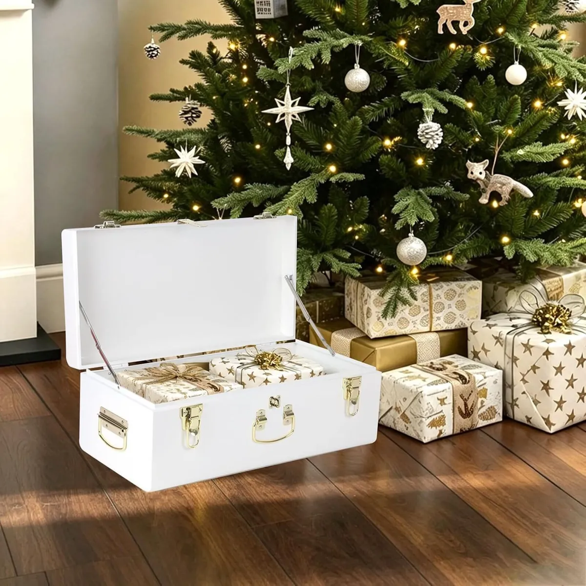 Metal Storage Trunk with Lockable Lid Handles 52.1 - Image 4