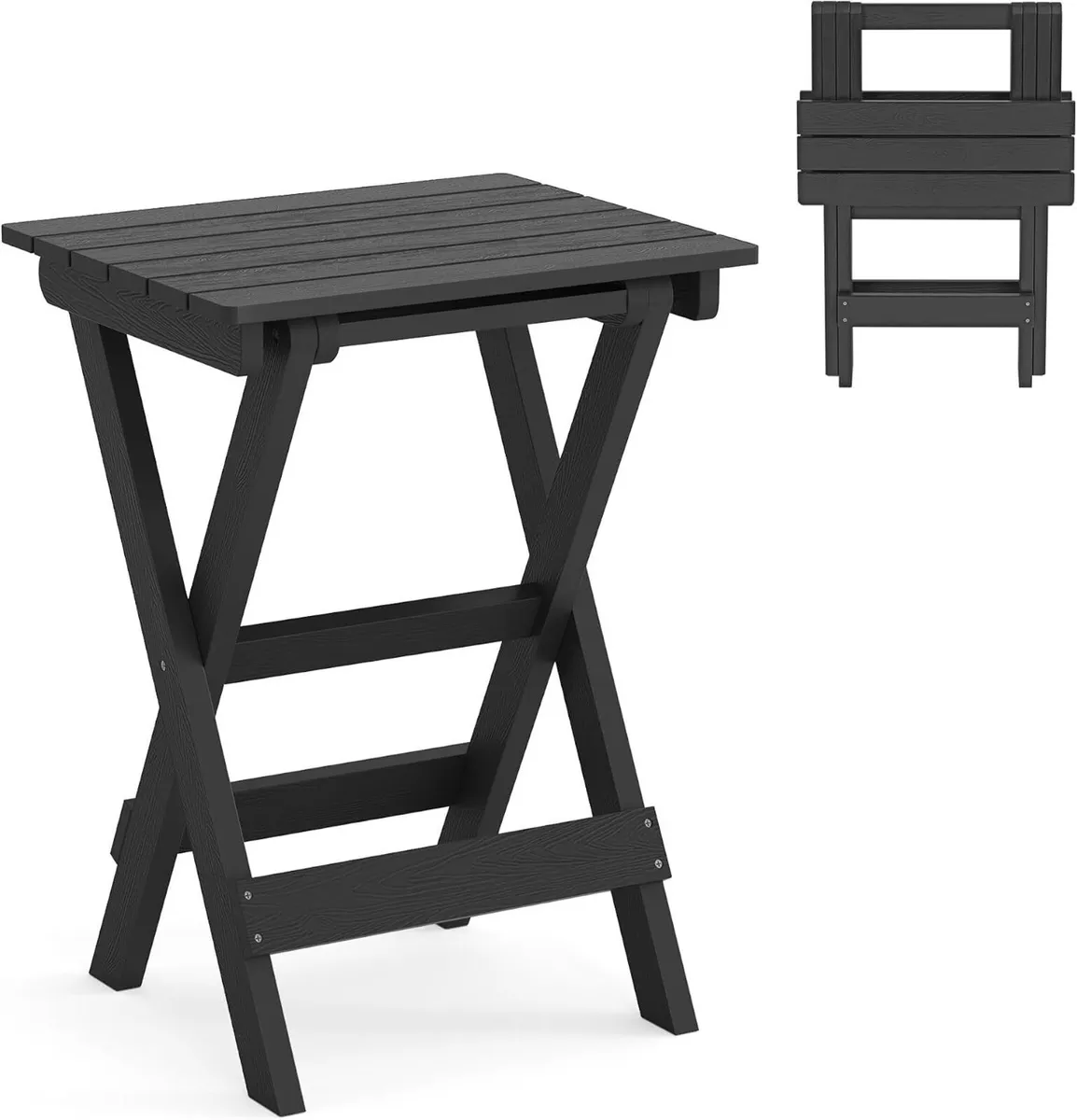 68CM Folding Garden Side Table Hdps - Image 1