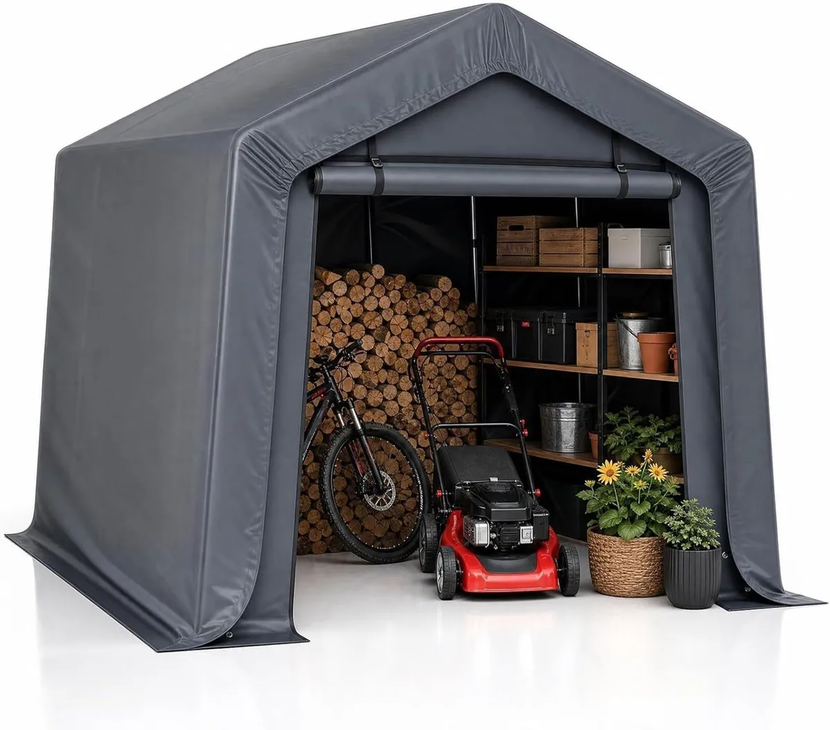 3x2x1.8m Portable Storage Shed with Waterproof - Image 1