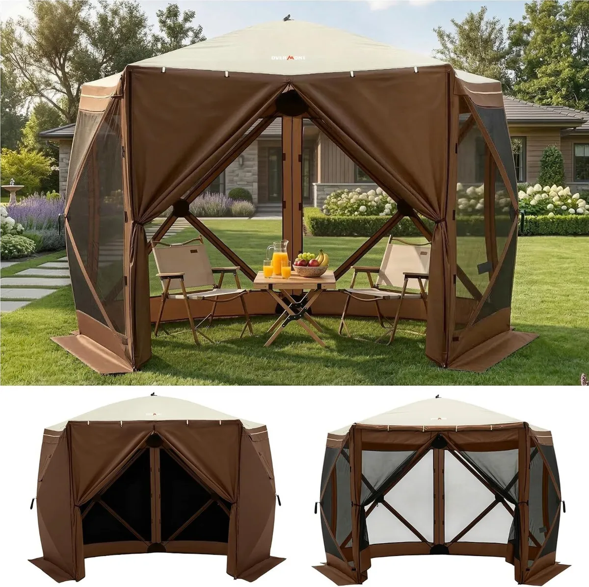 Pop Up Gazebo Screen Tent Large Instant House - Image 1