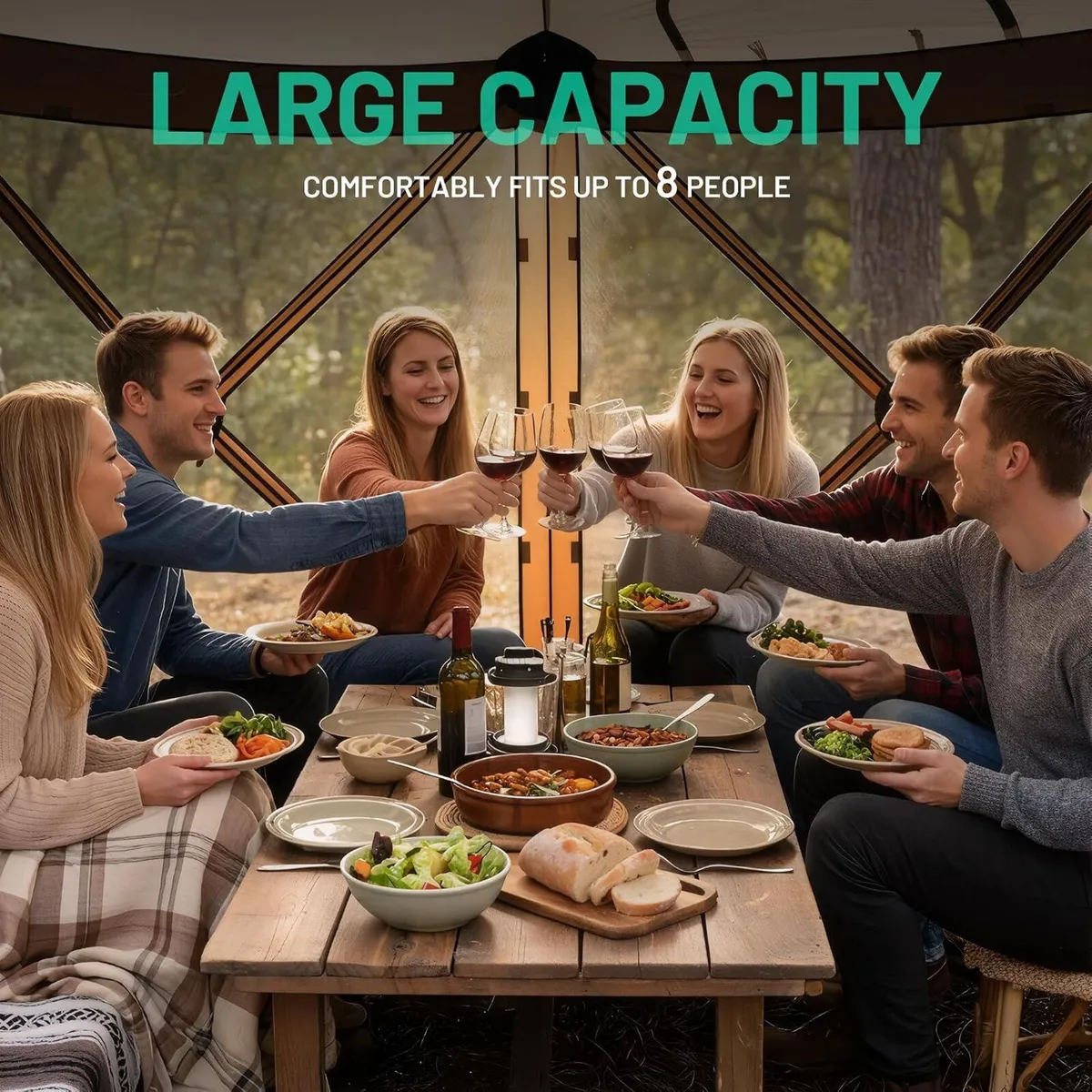 Pop Up Gazebo Screen Tent Large Instant House - Image 2